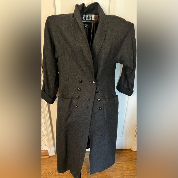 Chloé Wool Military Coat Jacket Oversized Parisian Chic luxury - Picture 4 of 16